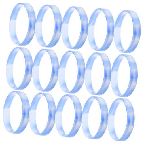 Housoutil 20 Stück Silikon-armbänder Wasserfest Blank Hypoallergen Vielseitig für Erwachsene Sport Festivals Events Partyaccessoires von Housoutil