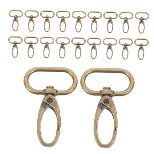 Housoutil 20 Stück Teiliges Bronze Karabinerhaken Oval Drehbar Zinklegierung Schlüsselanhänger Karabiner für Taschen DIY Schlüsselring Kleine Hundeleine und Bastelprojekte Housoutil 20 Stück Teiliges Bronze Karabinerhaken Oval Drehbar Zinklegierung Schlüsselanhänger Karabiner für Taschen DIY Schlüsselring Kleine Hundeleine und Bastelprojekte von Housoutil