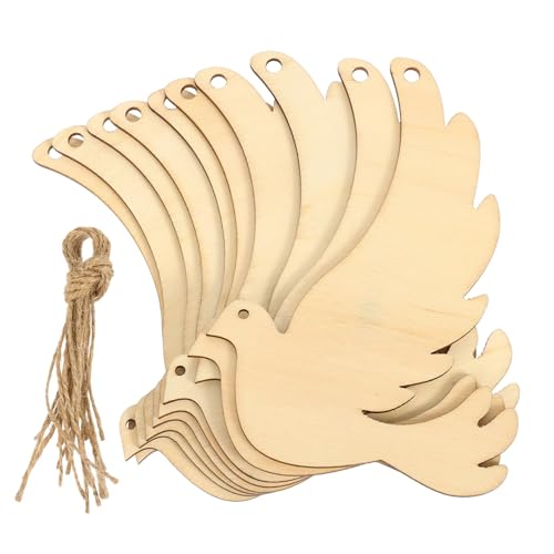 Housoutil 20 Stück Teiliges Holzanhänger Vogel Motiv Natürliche Holzscheiben Bemalen DIY Holzdeko Bastelset für Kreative Heimdekoration und Geschenkideen von Housoutil