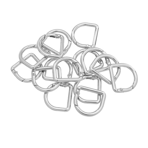 Housoutil 20 Stück Teiliges Kleine D-ring Federverschlüsse aus Langlebiger Zinklegierung Leichte Metall-schlüsselanhänger Clips Kompakte Kratzfeste Schnapphaken für DIY Schlüssel Taschen von Housoutil