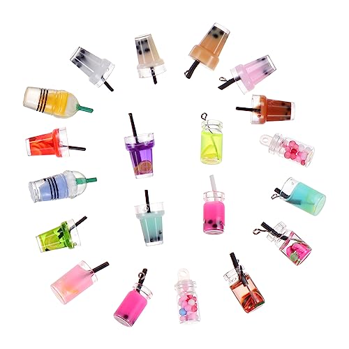 Housoutil 20 Stück Teiliges Mini Milk Tea Cup Handgefertigte Miniatur Milchtee Becher Lebensechte Puppenhaus Deko Bunte Resin Anhänger für DIY Schmuck und Tischdekoration Housoutil 20 Stück Teiliges Mini Milk Tea Cup Handgefertigte Miniatur Milchtee Becher Lebensechte Puppenhaus Deko Bunte Resin Anhänger für DIY Schmuck und Tischdekoration von Housoutil