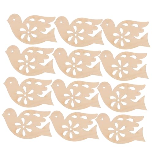 Housoutil 20 Stück Teiliges Unbemalte Holzanhänger Friedens taube Stabile Holzrohlinge zum Bemalen DIY Bastelverzierung für Weihnachtsbaum und Kreative Dekoration Kindersicher und Langlebig Housoutil 20 Stück Teiliges Unbemalte Holzanhänger Friedens taube Stabile Holzrohlinge zum Bemalen DIY Bastelverzierung für Weihnachtsbaum und Kreative Dekoration Kindersicher und Langlebig von Housoutil