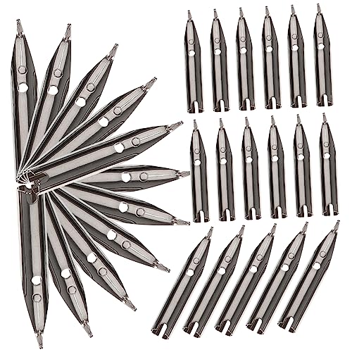 Housoutil 20 Stück Tintenstiftspitzen Stummel Füllfederhalter Schreiben Kursiv Kalligraphie Spitzen Für Ersatzstifte Universal- Bußgeld Federn Für Stifte Silver Metall Housoutil 20 Stück Tintenstiftspitzen Stummel Füllfederhalter Schreiben Kursiv Kalligraphie Spitzen Für Ersatzstifte Universal- Bußgeld Federn Für Stifte Silver Metall von Housoutil