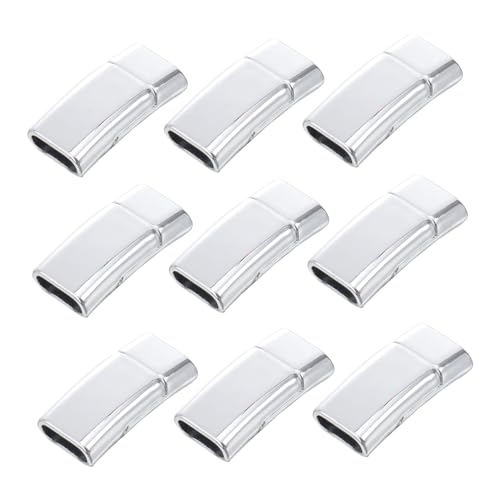 Housoutil 20 Stück Zubehör zur Schmuckherstellung armbandverschluss magnetverschlüsse für ketten Lederarmband Magnetverschlüsse Schließe Schmuckkordelverbinder Armbandverbinder Silver von Housoutil
