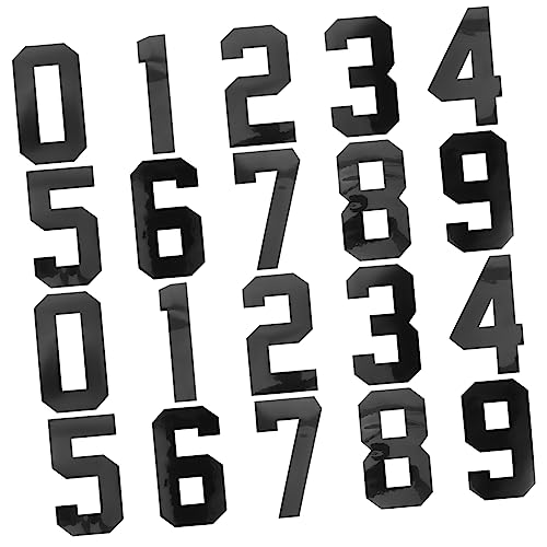 Housoutil 20 Stück dekorative Kleidungsapplikation Nummernaufkleber Handwerkliche Dekoration Jersey Nummernpatches nähen Hitze Nummern-Patch-Applikationen Trikot-Accessoire Plastik Black Housoutil 20 Stück dekorative Kleidungsapplikation Nummernaufkleber Handwerkliche Dekoration Jersey Nummernpatches nähen Hitze Nummern-Patch-Applikationen Trikot-Accessoire Plastik Black von Housoutil