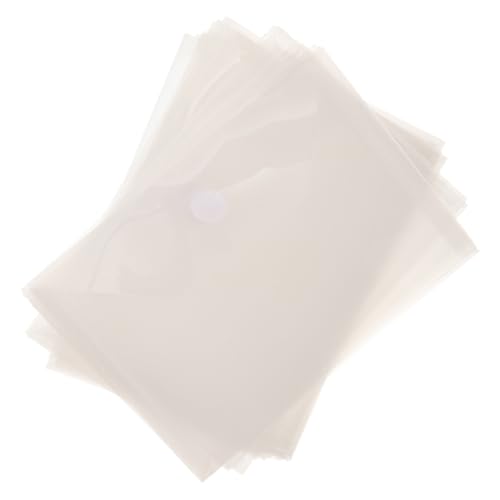 Housoutil 20 transparente Dokumentenmappen, praktische Dokumenten-Aufbewahrungstaschen, leicht, Dokumenten-Organizer für Büro und Schule, Siegel von Housoutil