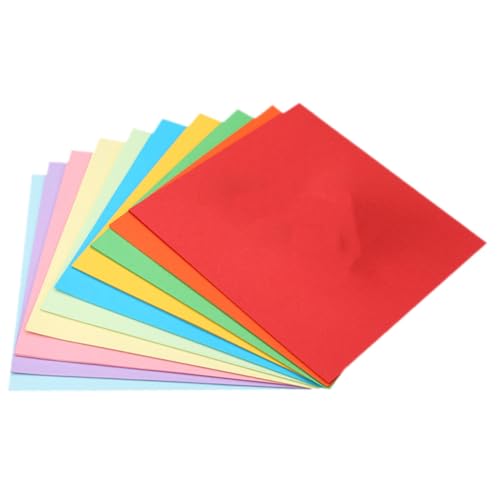 Housoutil 200 Blätter Buntes Origami Papier Pastell Bastelpapier Dicke Kinderfarben Verschiedene Dekore Leuchtend Buntes Mehrfarbiges Bastelpapier von Housoutil