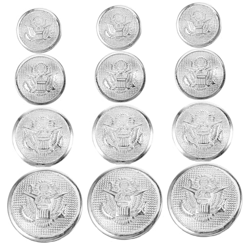 Housoutil 200 Stck. Vintage Teiliges Anzugknöpfen Hochwertige Ersatzknöpfe für Kleidung Silber Langlebig Einfach zu Nähen für Anzüge Hüte und Mehr von Housoutil