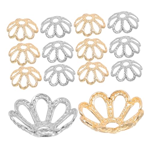 Housoutil 200 Stück Blütenperlenkappen mit Hohlem Blumenmuster Schmuckzubehör Spacer Caps für Armband Halskette DIY Schmuckherstellung Dekorative Metallkappen für Stabilität und Housoutil 200 Stück Blütenperlenkappen mit Hohlem Blumenmuster Schmuckzubehör Spacer Caps für Armband Halskette DIY Schmuckherstellung Dekorative Metallkappen für Stabilität und von Housoutil