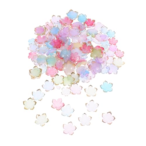Housoutil 200 Stück DIY Blumen Schmuck Zubehör Acryl Blüten Perlen Endkappen für Armbänder Halsketten Ohrringe Handgefertigte Schmuckteile Leicht und Einfach zu Montieren von Housoutil