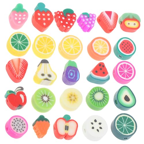 Housoutil 200 Stück Fruchtige Polymer Clay Perlen DIY Bastelmaterial für Schmuckherstellung und Armbänder für Kreative Projekte und Housoutil 200 Stück Fruchtige Polymer Clay Perlen DIY Bastelmaterial für Schmuckherstellung und Armbänder für Kreative Projekte und von Housoutil