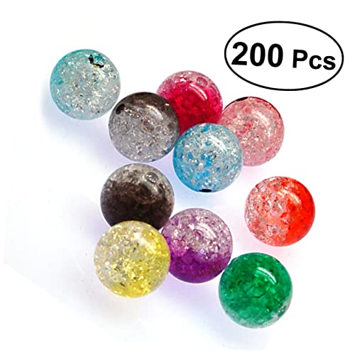 Housoutil 200 Stück Glasperlen bastelsets für bastelzeug schlüsselarmband dekoring irrlichter Perlen zur Schmuckherstellung Perlen für Schmuckhersteller Knisterperlen Perlenschmuck Housoutil 200 Stück Glasperlen bastelsets für bastelzeug schlüsselarmband dekoring irrlichter Perlen zur Schmuckherstellung Perlen für Schmuckhersteller Knisterperlen Perlenschmuck von Housoutil