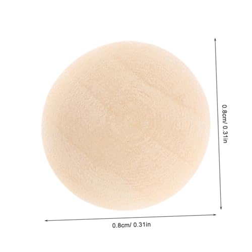 Housoutil 200 Stück Halbe Natürliche Holzkugeln Langlebige Holzperlen zum Basteln DIY Schmuck Dekorationen und Fotorequisiten Zubehör von Housoutil