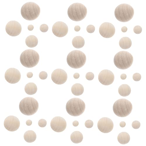Housoutil 200 Stück Holzperlen ohne Löcher Handwerk formen Ball Bälle Masse Mini Ornament DIY Holzkugeln Unvollendete Holzkugeln Holzhandwerk Holzkugeln zum Basteln unfertig Bälle basteln von Housoutil