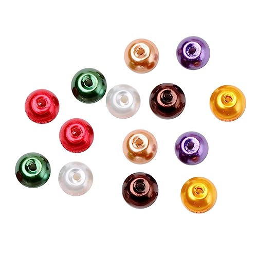 Housoutil 200 Stück Imitation Perlen Runde Bastelperlen für Schmuckherstellung Bunten Farben für Diy Armbänder Ohrringe Dekorationen von Housoutil