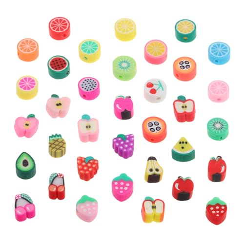 Housoutil 200 Stück Mischfarbe Früchte Polymer Clay Slices für DIY Armband Halskette Perlen Süße Frucht Charms für Schmuckherstellung und Bastelprojekte Housoutil 200 Stück Mischfarbe Früchte Polymer Clay Slices für DIY Armband Halskette Perlen Süße Frucht Charms für Schmuckherstellung und Bastelprojekte von Housoutil