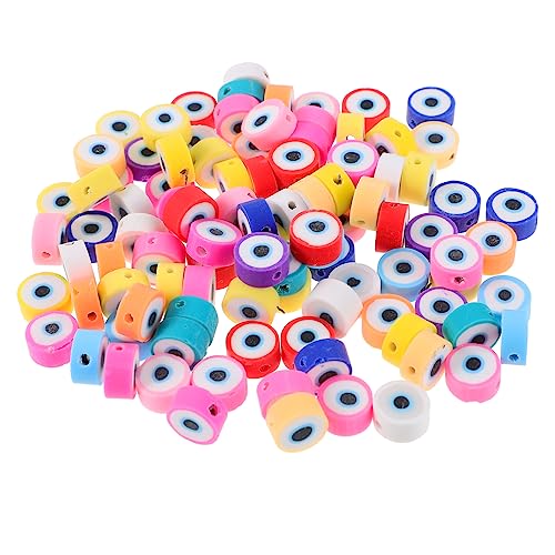 Housoutil 200 Stück Perle des Teufelsauges Perlen-Kits Herstellung Evil Eye Armband Damen Perlen Masse kleine Perlen Reiz handgefertigte Perlen Schmuckperlen Polymer-Ton von Housoutil