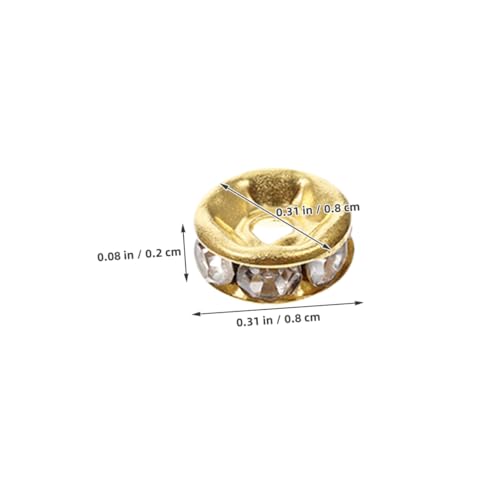 Housoutil 200 Stück Rondelle Spacer Perlen mit Großem Leichte Strassrondelle für DIY Schmuckherstellung Geeignet für Armbänder Halsketten Ohrringe Zwischenperlen für Charms Housoutil 200 Stück Rondelle Spacer Perlen mit Großem Leichte Strassrondelle für DIY Schmuckherstellung Geeignet für Armbänder Halsketten Ohrringe Zwischenperlen für Charms von Housoutil