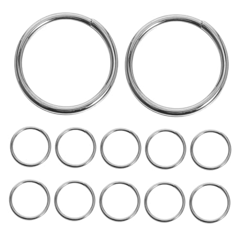 Housoutil 200 Stück Teiliges Edelstahl Schlüsselring Glatte Oberfläche Doppelte Ringe für Sicheren Halt als Schlüsselanhänger Zubehör und DIY Schmuckzubehör Rostfrei und Langlebig von Housoutil