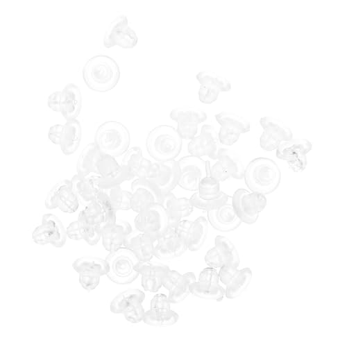 Housoutil 200 Stück Transparente Ohrringstopper Weichem Gel Langlebige Ohrstecker Verschlüsse für DIY Schmuck Sicherer Halt für Ohrstecker Kleine um Verlust zu Verhindern von Housoutil