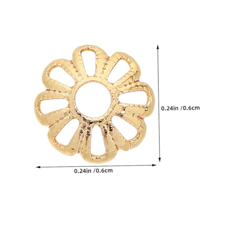 Housoutil 200 Stück Vergoldete Kupfer Perlenkappen Filigrane Hohle Blumenform Langlebige Abstandshalter für DIY Armbänder Halsketten Ohrringe Schmuckzubehör Housoutil 200 Stück Vergoldete Kupfer Perlenkappen Filigrane Hohle Blumenform Langlebige Abstandshalter für DIY Armbänder Halsketten Ohrringe Schmuckzubehör von Housoutil