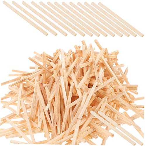 Housoutil 2000 Stück Streichholz handlocher handmade Bastelbedarf von hand gemacht handmass dünn für Stöcke Streichhölzer Holzstäbchen selber basteln Bildungsbedarf hölzern Light Brown von Housoutil