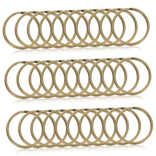 Housoutil 200Stücke Schlüsselringe Praktische Und Bequeme Geteilte Ringe Für DIY Projekte Schlüsselanhänger Anhänger Und Mehr Antikem Finish von Housoutil