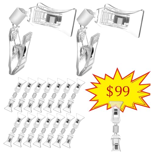 Housoutil 20Stücke Transparente Schilderclips Doppelseitige Preisschilderhalter für Regaletiketten Platzsparende Merchandise Clips für Ansprechende Produktpräsentation im Einzelhandel Housoutil 20Stücke Transparente Schilderclips Doppelseitige Preisschilderhalter für Regaletiketten Platzsparende Merchandise Clips für Ansprechende Produktpräsentation im Einzelhandel von Housoutil