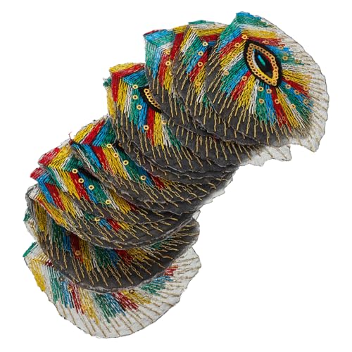 Housoutil 20pcs Stickerei Applikationen Pfauen Dekorative Flecken Für Kleidung Eisen Auf Oder Nähen Sie Geeignet Für Kostüme Und DIY Mode Und Langlebig von Housoutil