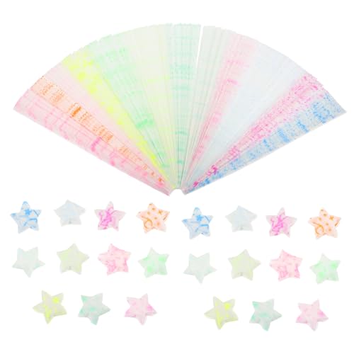 Housoutil 210 Stück Leuchtende Origami Sternstreifen Zum Basteln Von Scrapbook Sternen Quilling Zubehör Basteln Klassenzimmer Glitzerstern Origami Farbige Dekorationen DIY von Housoutil