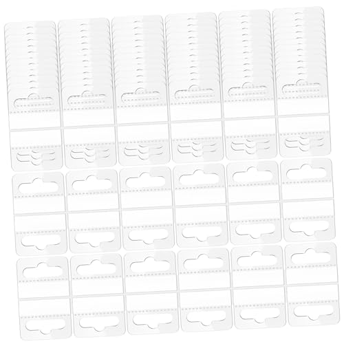 Housoutil 220 Stück Selbstklebender Tag mit Hängeetiketten für den Einzelhandel Schlüssel kleines Etikett Tags für die Kennzeichnung Versandschilds Kleidungsschilds PVC Transparent von Housoutil