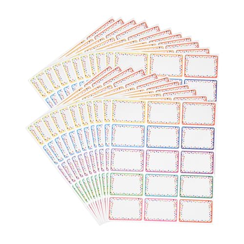 Housoutil 23 Blatt Aufkleber für Namensschilder leere Aufkleber Etiketten für Namensschilder Namensschilds Namensschilder für Klassenzimmer Aufkleber aus synthetischem Papier von Housoutil
