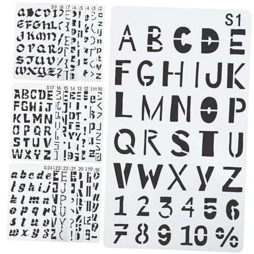 Housoutil 24 Blatt Malvorlage Brief Alphabet für kursive Buchstabenschablonen bastelset basteln Schablonen zum Malen an Wänden Vorlagen zum Malen Malschablonen das Haustier von Housoutil