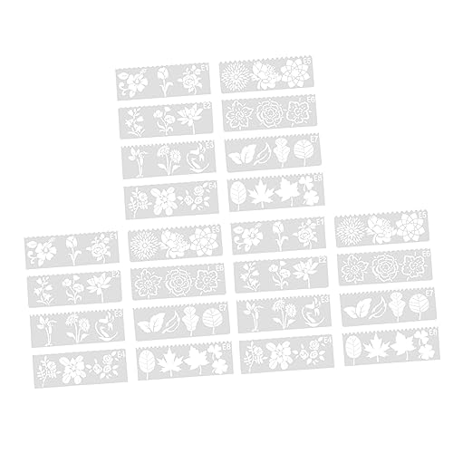 Housoutil 24 Blatt Malvorlage bastelset basteln für bastelsets für bastelvorlagen tiarys schablonen Pflanzenschablone -Graffiti-Schablone Malformen pp Weiß Housoutil 24 Blatt Malvorlage bastelset basteln für bastelsets für bastelvorlagen tiarys schablonen Pflanzenschablone -Graffiti-Schablone Malformen pp Weiß von Housoutil