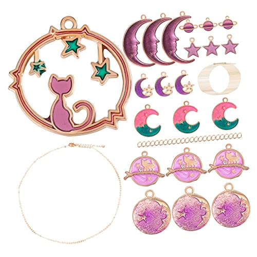 Housoutil 24 Stück Anhänger Für Halsketten Sterling Frauen Schmuck Blauer Schmuck Gold Zierlich Frauenhalskette Mädchen Halskette Halskette-kit Hängende Halskette Frauen Halskette von Housoutil
