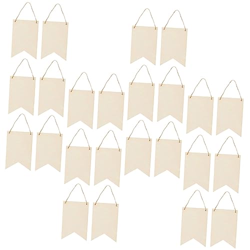 Housoutil 24 Stück Holzscheiben Dekorative Anhänger Unvollendete Holzplatten für Diy Geburtstag Hochzeit Basteln Naturholz Vielseitige Verwendung für Zuhause und Feiern von Housoutil