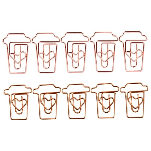 Housoutil 24 Stück Kreative Kaffeetassen Büroklammern im Roségold und Gold Vielseitige und Lesezeichenklammern für Büro und Schule Robust und Dekorativ Housoutil 24 Stück Kreative Kaffeetassen Büroklammern im Roségold und Gold Vielseitige und Lesezeichenklammern für Büro und Schule Robust und Dekorativ von Housoutil