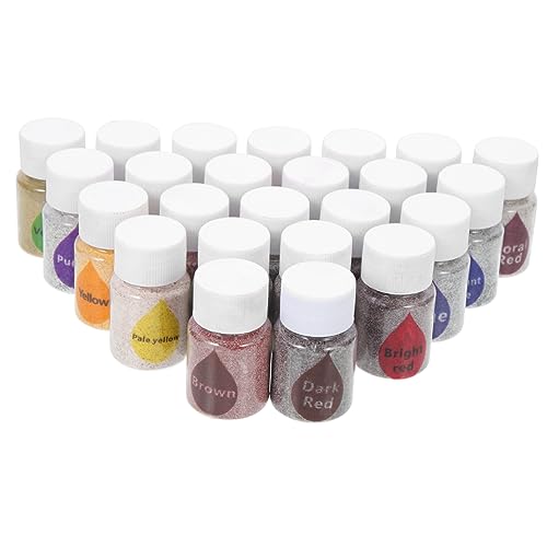 Housoutil 24 Stück Pulver-Set mit Krawatten Färberei Erwachsene Blau Pigmente zum Färben von Stoffen Party Tie-Dye-Pigment-Set Mehrfarbiges Tie-Dye-Pigment-Kit Farbpulver von Housoutil