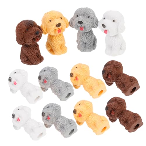 Housoutil 24 Stück -hunde-radiergummi Trockener Löschstift Karikatur Ultra Auseinander Mini-radiergummis Fallen Figur Textmarker Löschbar Gummiartig Tier Radiergummis Haustier von Housoutil