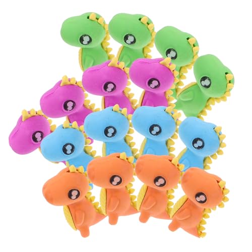 Housoutil 24 Stück tierischer Radiergummi Radiergummis Mini Dinosaurier- erasers for schulsachen Radiergummi Tiere schreibtisch haustiere für klassenzimmer Plastik von Housoutil