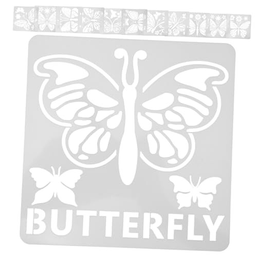 Housoutil 24Stücke Schmetterlinge Wandmalerei Schablonen Hohle Malerei Vorlagen für DIY Kunstprojekte für Scrapbooking Papierhandwerk und von Housoutil