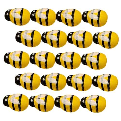 Housoutil 24Stücke Teiliges Holz Bienen Dekorationen Handgefertigte Bienchen Für Bastelprojekte Und Partyzubehör Für Bienen Themenfeiern Und Wohnraumgestaltung von Housoutil
