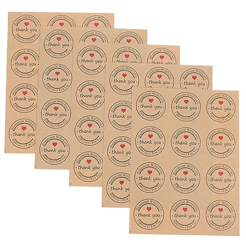 Housoutil 25 Blatt Selbstklebendes Etikett Briefumschläge Danke Aufkleber Danke Etikettenaufkleber Aufkleber Für Geschenketiketten Backsiegelaufkleber Verpackungsaufkleber Kraftpapier Khaki Housoutil 25 Blatt Selbstklebendes Etikett Briefumschläge Danke Aufkleber Danke Etikettenaufkleber Aufkleber Für Geschenketiketten Backsiegelaufkleber Verpackungsaufkleber Kraftpapier Khaki von Housoutil