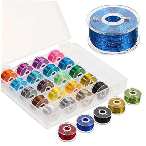 Housoutil 25 Rollen Stickgarn Stoff Nähgarn Floss Gold Baumwolle Spulenstiche DIY Bastelarbeiten Stränge Kreuzdekoration Nähzubehör Nähset Fäden Zum Nähen Von Polyester von Housoutil