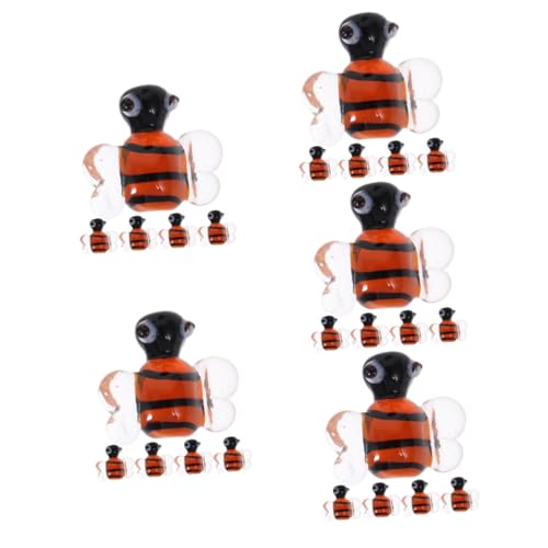 Housoutil 25 Stck Teiliges Bienen Anhänger aus Glasperlen für Schmuckherstellung Leichte Bienenschmuck Charms für Armbänder Halsketten Ohrringe für Basteln und DIY Accessoires von Housoutil
