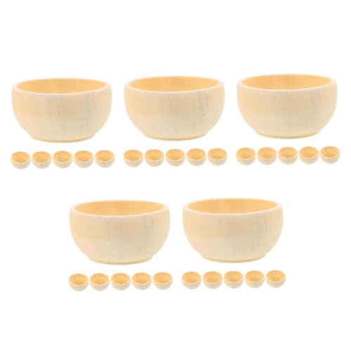 Housoutil 25 Stck. Teiliges Kleine Unbemalte Holzschalen für DIY Bastelprojekte Natürliche Holzschüsseln zum Bemalen Sichere Holzschalen für Kreative Heimdekoration Housoutil 25 Stck. Teiliges Kleine Unbemalte Holzschalen für DIY Bastelprojekte Natürliche Holzschüsseln zum Bemalen Sichere Holzschalen für Kreative Heimdekoration von Housoutil