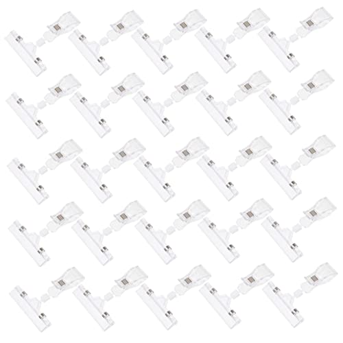 Housoutil 25 Stück Drehbare Preisschilder Clips Doppelseitige Etikettenhalter aus Hochwertigem Kunststoff Praktischer Schilderhalter für Effektive Präsentationen von Housoutil