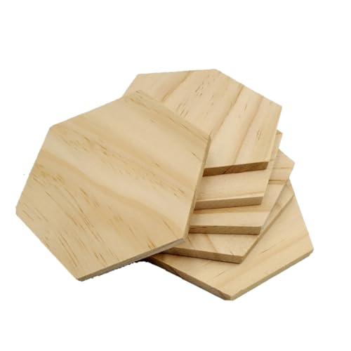 Housoutil 25 Stück Holzscheiben Hexagonform Blanko zur Dekoration für Hochzeiten und Partys Natürliche Geschliffene Holzoberfläche für Diy Projekte Beschriftungen und Gestaltung Housoutil 25 Stück Holzscheiben Hexagonform Blanko zur Dekoration für Hochzeiten und Partys Natürliche Geschliffene Holzoberfläche für Diy Projekte Beschriftungen und Gestaltung von Housoutil