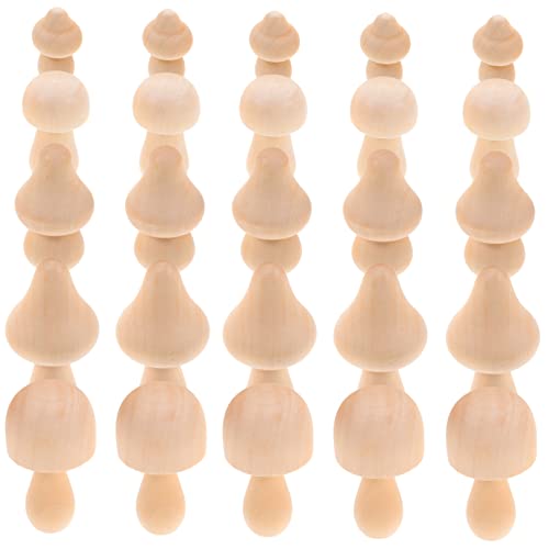 Housoutil 25 Stück Miniatur Pilz Dekorationen Realistische Diy Holzpilze für Garten und Szenendekorationen für Mini und Festlichkeiten von Housoutil