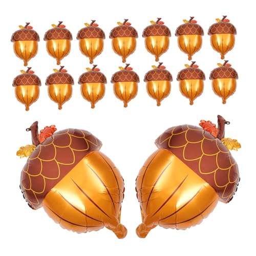 Housoutil 25 Stück Teiliges Aluminium-folienballon- Große in Herbstlichem Design Leichte Glänzende Deko für Erntedankfest Indoor Outdoor-party Schnelle Befüllung Herbst-party Zubehör von Housoutil
